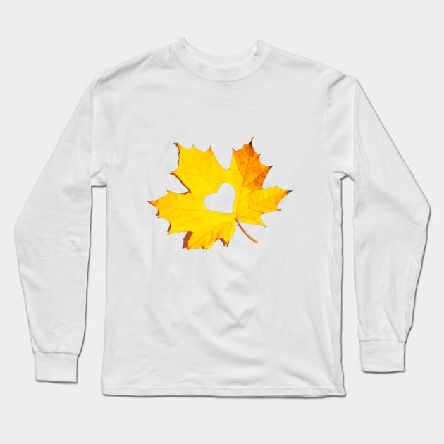 Maple Leaf Long Sleeve T-Shirt by Ocennyy